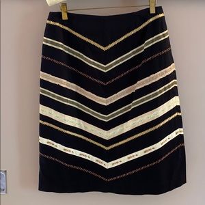 Harold’s A Line Skirt with Chevron Ribbon Detail